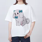 我楽汰倉庫_第二支部(犬)のおしゃれなマルチーズ オーバーサイズTシャツ