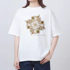 ファンシーTシャツ屋のゴールドフラワー Oversized T-Shirt