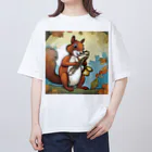 mari0909のリスがサックスを Oversized T-Shirt