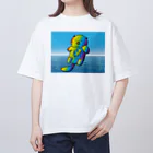 Drecome_Designの【レインボーカラー】おねんね海獺(ラッコ)親子 Oversized T-Shirt