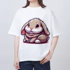 jir0-のふわふわうさぎ オーバーサイズTシャツ