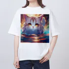 raimskの泳ぐ猫 オーバーサイズTシャツ