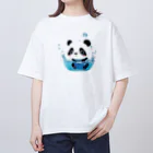 waterpandaの水に落ちるパンダ オーバーサイズTシャツ