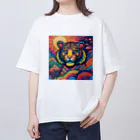 colorful-Nのカラフルなトラ オーバーサイズTシャツ