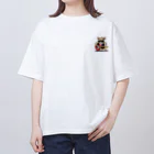 kichi_333のロックに生きるアニマル Oversized T-Shirt