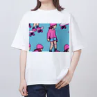 空が好きのスケボー女子 Oversized T-Shirt