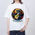 kenboooooのギター&ブルードラゴン オーバーサイズTシャツ