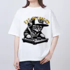 HIPHOPぬこ様のDJ.NUKO(DJ.ぬこ) オーバーサイズTシャツ