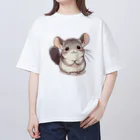 もふっとチンチラ🐭のおねだりチンチラ オーバーサイズTシャツ