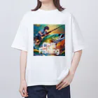 chillfishingのイケメンアングラー！「セイゴ」 Oversized T-Shirt