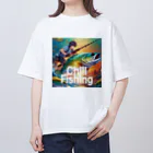 chillfishingのイケメンアングラー！「セイゴ」 オーバーサイズTシャツ