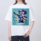 iSysのゲーミング少女ピーシーツー オーバーサイズTシャツ