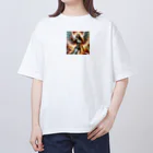 天使の館の戦う天使 オーバーサイズTシャツ