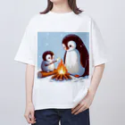 推しの美少女とアイドルのペンギンの進化 オーバーサイズTシャツ