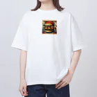 minaminokahoの日本の浮世絵が最新の食文化と融合 オーバーサイズTシャツ