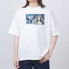 ZUCCOの氷の精霊と夜の森の秘密 オーバーサイズTシャツ