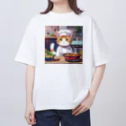 ネコのお部屋のパティシエデビューのネコ Oversized T-Shirt