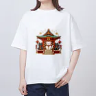 「動物ミリ屋」の笑福 Oversized T-Shirt