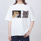 namayubaの叱られ 猫ミーム オーバーサイズTシャツ