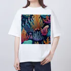 yuking0825の海を彩るコーラル Oversized T-Shirt