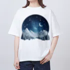 JUPITERの幻想的な冬の夜 オーバーサイズTシャツ