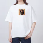 戦国時代マニアのデフォルメ奥平信昌君 Oversized T-Shirt