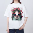 momosoramiaの少女とウサギの薔薇物語 オーバーサイズTシャツ