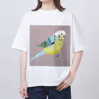 パンダなのセキセイちゃん•レインボー オーバーサイズTシャツ