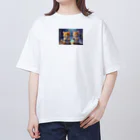 ハミガキマーケットのハミガキ猫 オーバーサイズTシャツ