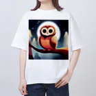 yatyohyakkeiのふくろう オーバーサイズTシャツ