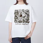 南国のキャンプに行こう！【Let's go camping!】 オーバーサイズTシャツ