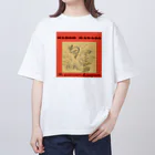 正木嘉兵衛商店のHIDEO MASAKI 生誕120年記念グッズ【波跳びウサギ】オレンジ オーバーサイズTシャツ
