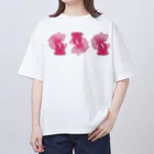 つきれうのとときん　なかよし オーバーサイズTシャツ