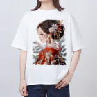 AQUAMETAVERSEの和服姿の女性　sanae 2074 オーバーサイズTシャツ