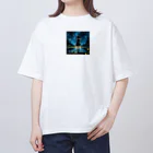 takoashiの湖畔のほとりの女子高生と蛍 オーバーサイズTシャツ