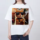 negiNegiのタバコを吸うグラサン猫 Oversized T-Shirt