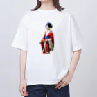 星川工房の着物の女性 Oversized T-Shirt