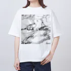 Infinite AtlantisのInfinite Atlantis (white marble) オーバーサイズTシャツ