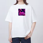 Kokoro-nagomu-Nagomiのフラミンゴ16 オーバーサイズTシャツ
