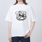 らくがきクレヨンのらくがきイヌくん Oversized T-Shirt