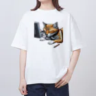 RaVaの犬と猫 オーバーサイズTシャツ