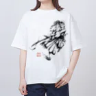 chicodeza by suzuriの墨絵の侍 Oversized T-Shirt