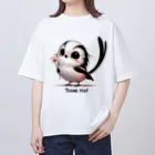 mimikkyu322のLong-tailed Tit  Oversized T-Shirt