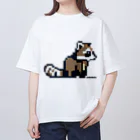 .ANIMALのドットアライグマ　 ちょこん ver オーバーサイズTシャツ