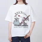 itsuto-こねこしょうしょうめんへらの「もえるごみの日」 Oversized T-Shirt