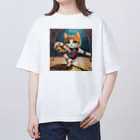 bleeの新体操する猫 Oversized T-Shirt