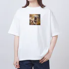 h_n_k_kの可愛い小型犬 オーバーサイズTシャツ