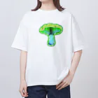 mushupのビオルミネセントマッシュルーム  Oversized T-Shirt