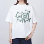 信号待ちのれっつ・ねこ オーバーサイズTシャツ