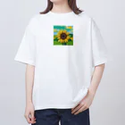 mogumoguuuのひまわり Oversized T-Shirt